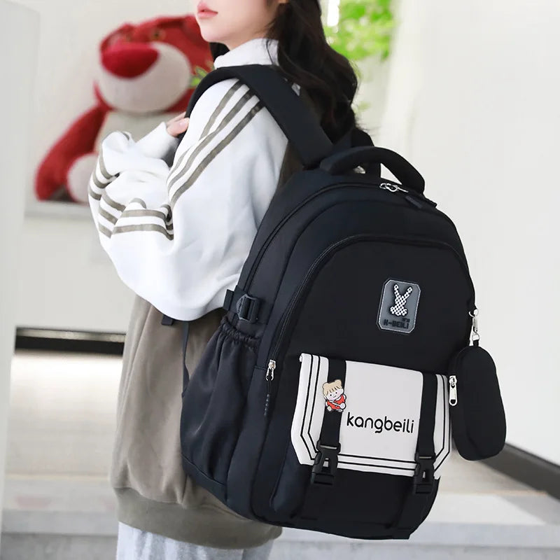 High School Girls Backpack With Pencil Case High Strength Nylon School Bags For Teenage Girls Kawaii Backpack Cute Book Bags