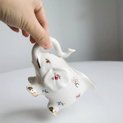 High Temperature Ceramic Elephant Shaped Underglaze Decal Milk Tank Milk Pot Milk Cup