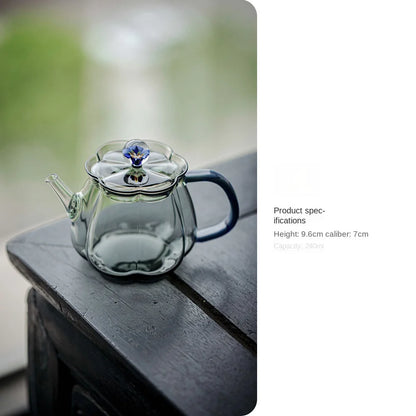 High Temperature Resistant Glass Teapot High-Grade Strainer Teapot  Plum Blossom Small Pot Tea Maker Tea Infuser Tea Kettle