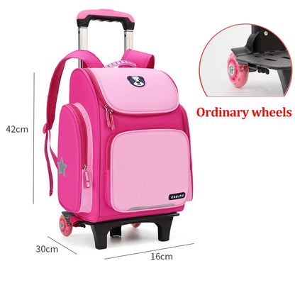High capacity Student School bag Rolling Backpack kids Trolley bag school backpack wheeled bag Children Trolley backpack wheels