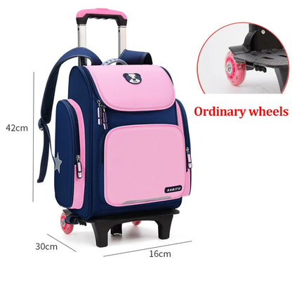 High capacity Student School bag Rolling Backpack kids Trolley bag school backpack wheeled bag Children Trolley backpack wheels