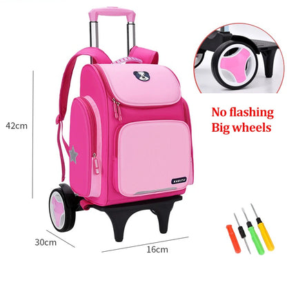 High capacity Student School bag Rolling Backpack kids Trolley bag school backpack wheeled bag Children Trolley backpack wheels