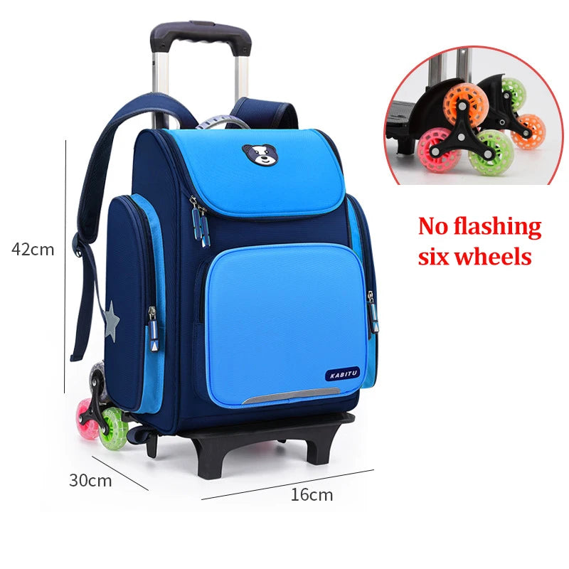 High capacity Student School bag Rolling Backpack kids Trolley bag school backpack wheeled bag Children Trolley backpack wheels