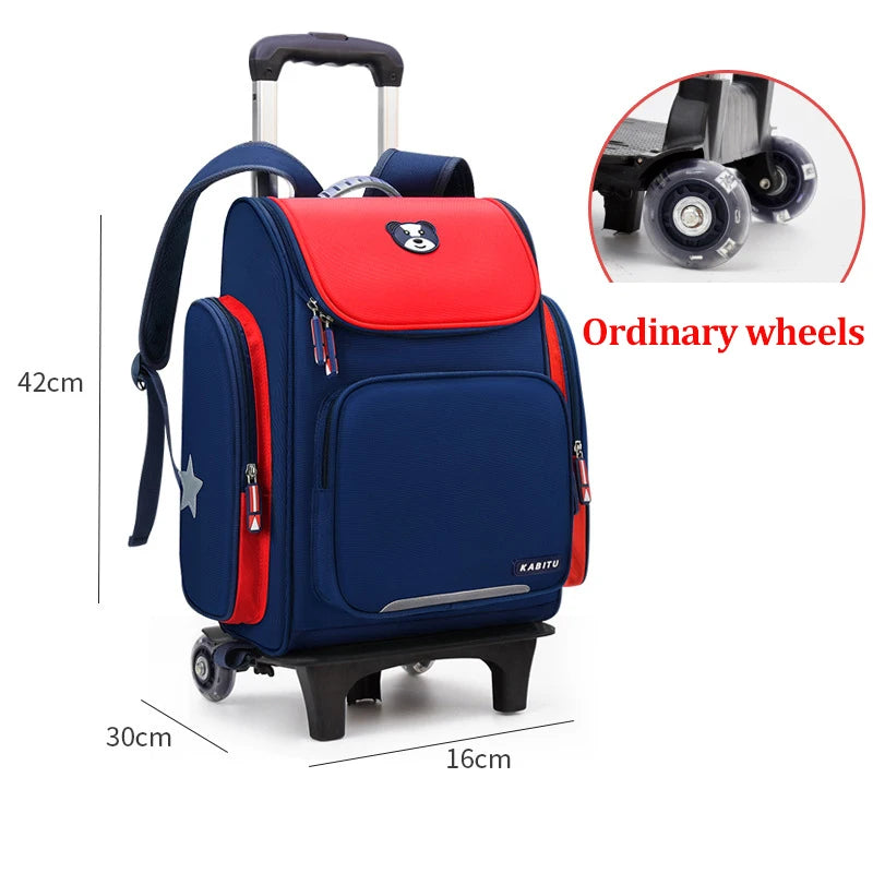 High capacity Student School bag Rolling Backpack kids Trolley bag school backpack wheeled bag Children Trolley backpack wheels
