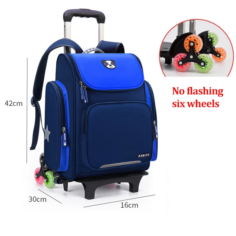 High capacity Student School bag Rolling Backpack kids Trolley bag school backpack wheeled bag Children Trolley backpack wheels