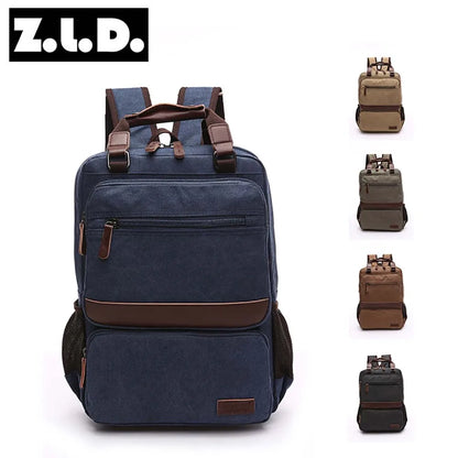 High capacity good quality canvas bags for men backpack outdoor sports bag canvas
