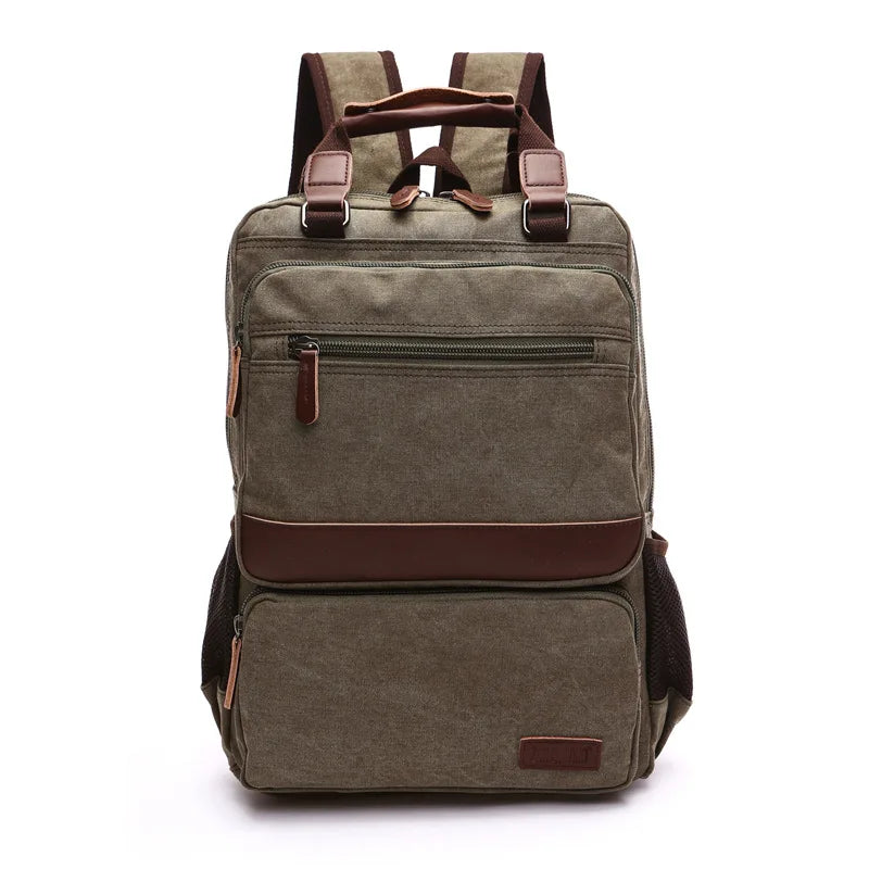 High capacity good quality canvas bags for men backpack outdoor sports bag canvas