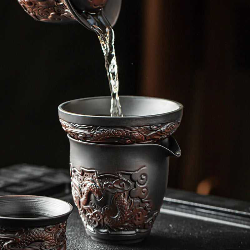 High-end Purple Pottery Tea Tea Infuser Tea Strainer Teaware Kitchen Accessories Tea Set Filter White Porcelain Tea Filter