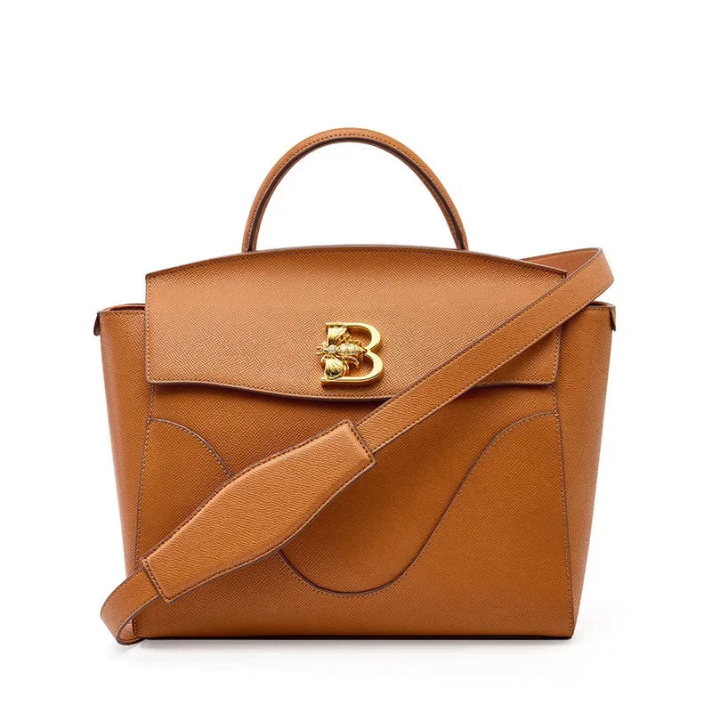 High-end Women's 2024Design Genuine Leather Backpack Commuter Large-capacity Handbag Women Computer Briefcase Leisure Travel Bag