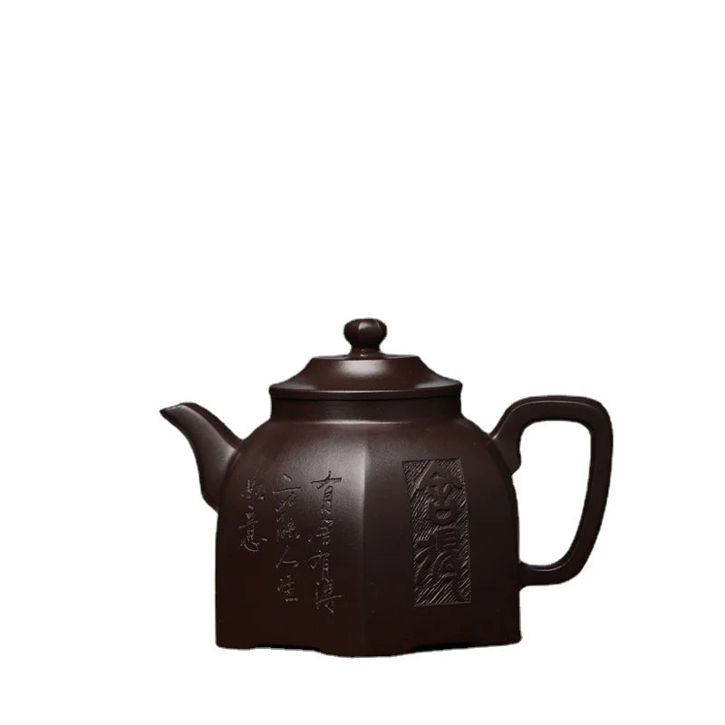 High-end Yixing Purple Clay Teapot Famous Handmade Ball Hole Filter Xishi Tea Pot Raw Ore Dahongpao Kettle Zisha Tea Set Gifts