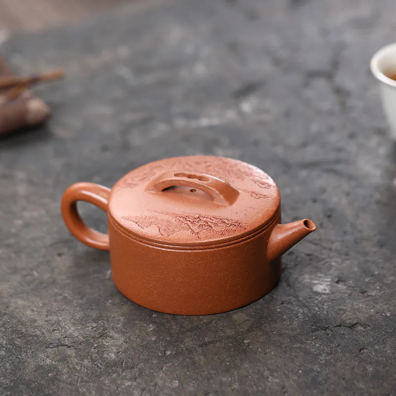 High-end Yixing Purple Clay Teapots Famous Large Caliber Handmade Landscape Pattern Tea Pot Beauty Kettle Chinese Zisha Tea Set