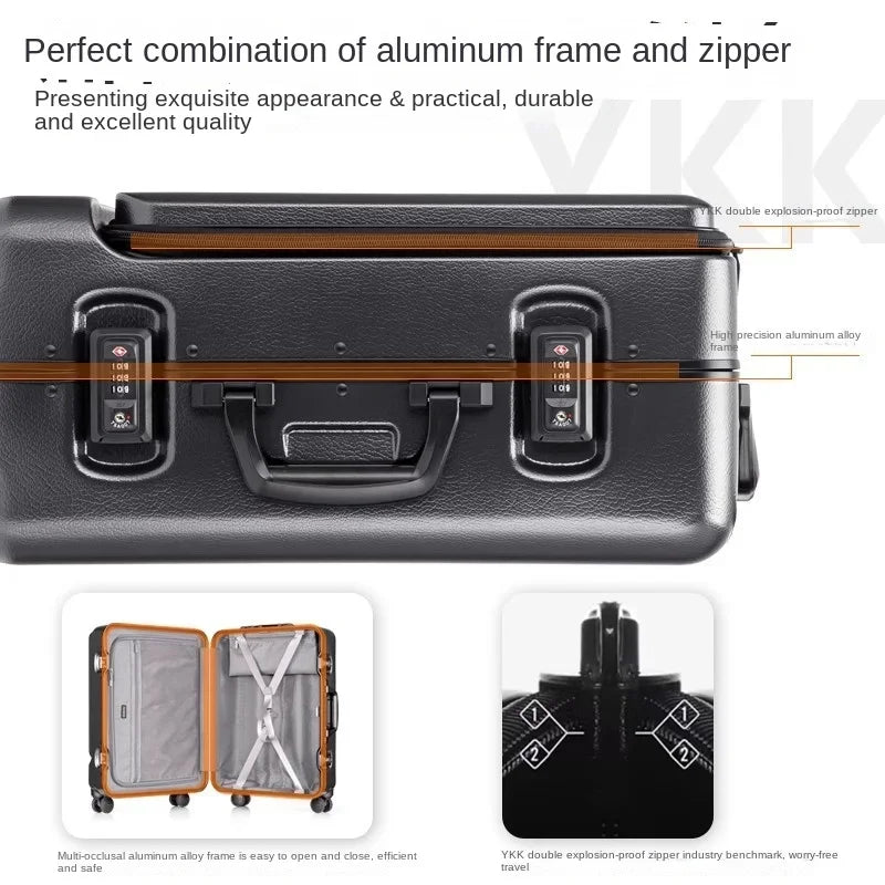 High end business climbing case with front 17.3 computer luggage, large capacity trolley case, travel box, 20 inches