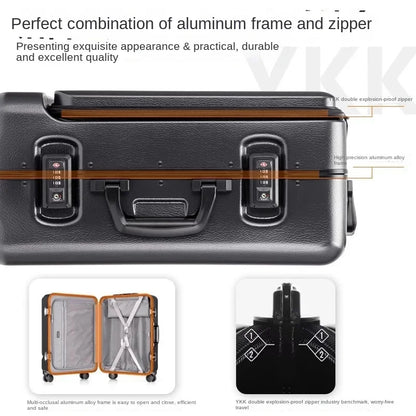 High end business climbing case with front 17.3 computer luggage, large capacity trolley case, travel box, 20 inches