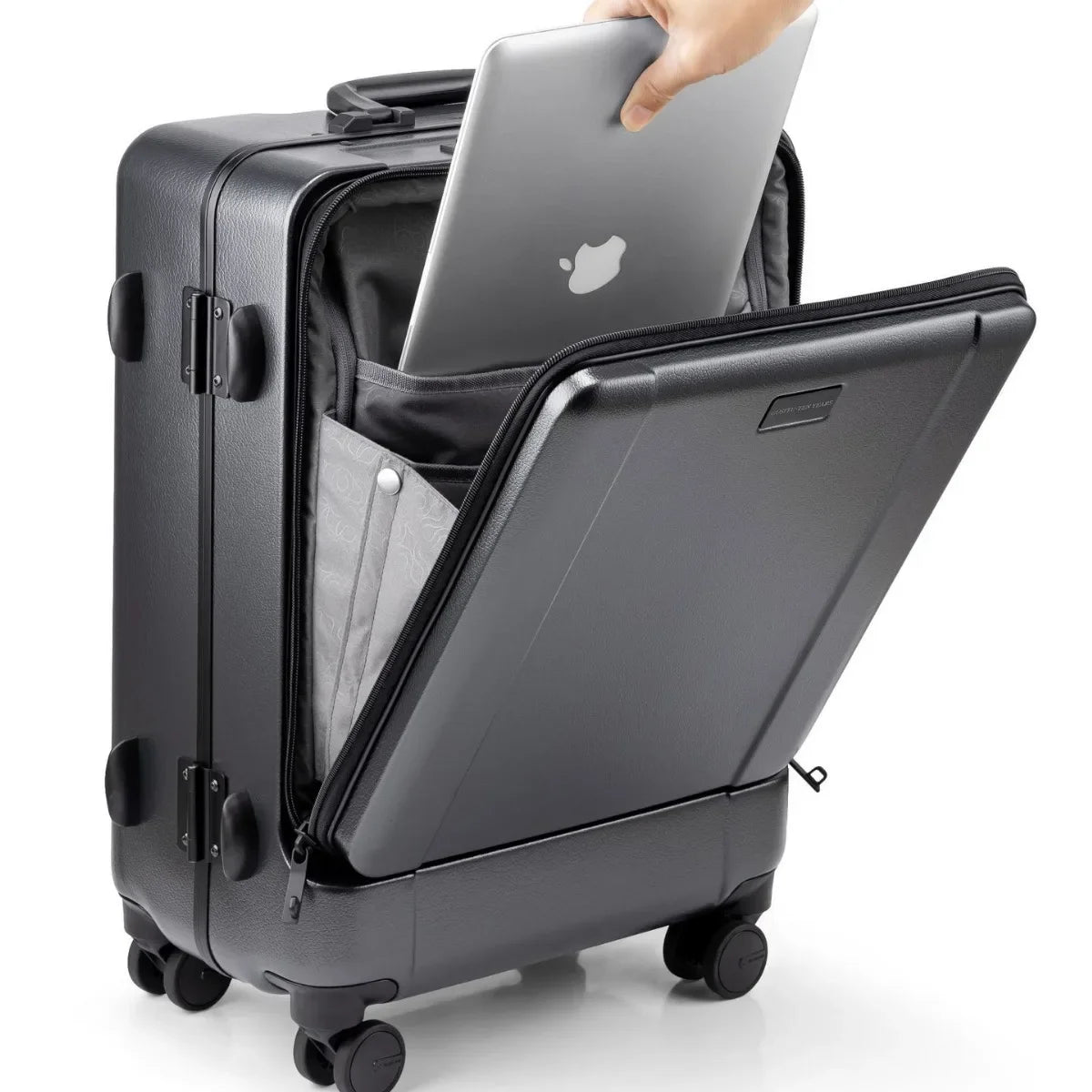 High end business climbing case with front 17.3 computer luggage, large capacity trolley case, travel box, 20 inches