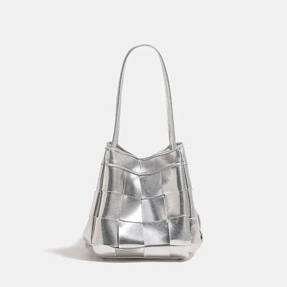 High end handmade woven bag, one shoulder portable bucket bag, versatile ins crossbody bag