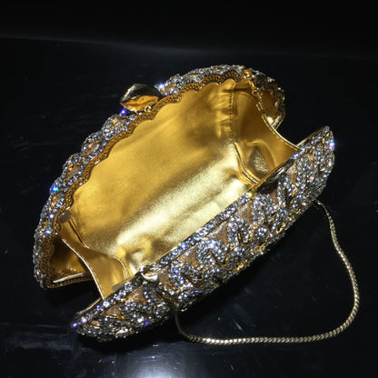High-end luxury  women Colored petal evening party bag diamonds small wallet luxury clutches bridal wedding party elegant  purse