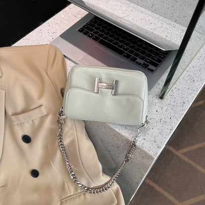 High end quality chain underarm bag trendy Hong Kong style light luxury casual simple shoulder bag crossbody bag for women