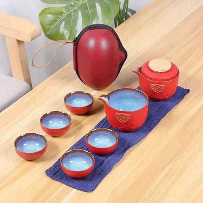 High grade Chinese Tea Travel Tea Set Kung Fu TeaSet Ceramic Portable Teapot Porcelain Teaset Gaiwan Tea Cups of Tea Ceremony