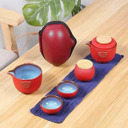 High grade Chinese Tea Travel Tea Set Kung Fu TeaSet Ceramic Portable Teapot Porcelain Teaset Gaiwan Tea Cups of Tea Ceremony