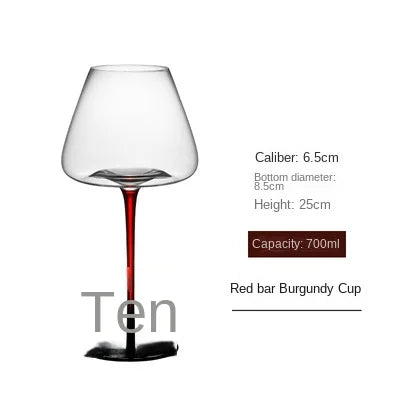 High-grade Luxury Black Tie Burgundy Red Wine Glass Flute Champagne Glass Glasses for Drinks Cup for Alcohol Wineglass Cups Shot