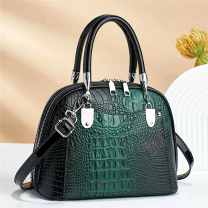 High-grade Niche Crossbody Women's New Retro Luxury Shoulder Bag Fashion Alligator Pattern Temperament Ladies Handbag