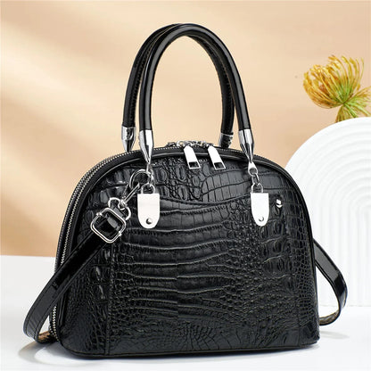 High-grade Niche Crossbody Women's New Retro Luxury Shoulder Bag Fashion Alligator Pattern Temperament Ladies Handbag