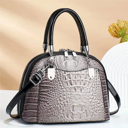 High-grade Niche Crossbody Women's New Retro Luxury Shoulder Bag Fashion Alligator Pattern Temperament Ladies Handbag