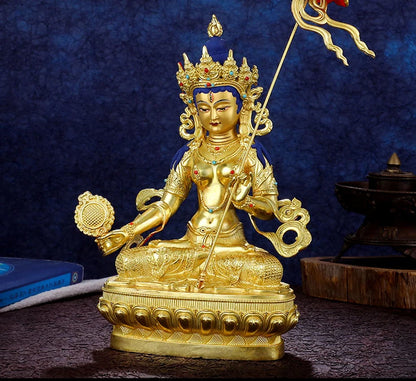 High grade TOP buddha statue # Asia Buddhism Gilding golden Exorcism safety maha sitatapatra DA BAI SAN FOMU buddha God statue