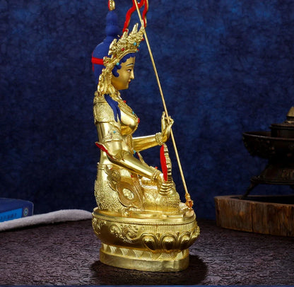 High grade TOP buddha statue # Asia Buddhism Gilding golden Exorcism safety maha sitatapatra DA BAI SAN FOMU buddha God statue