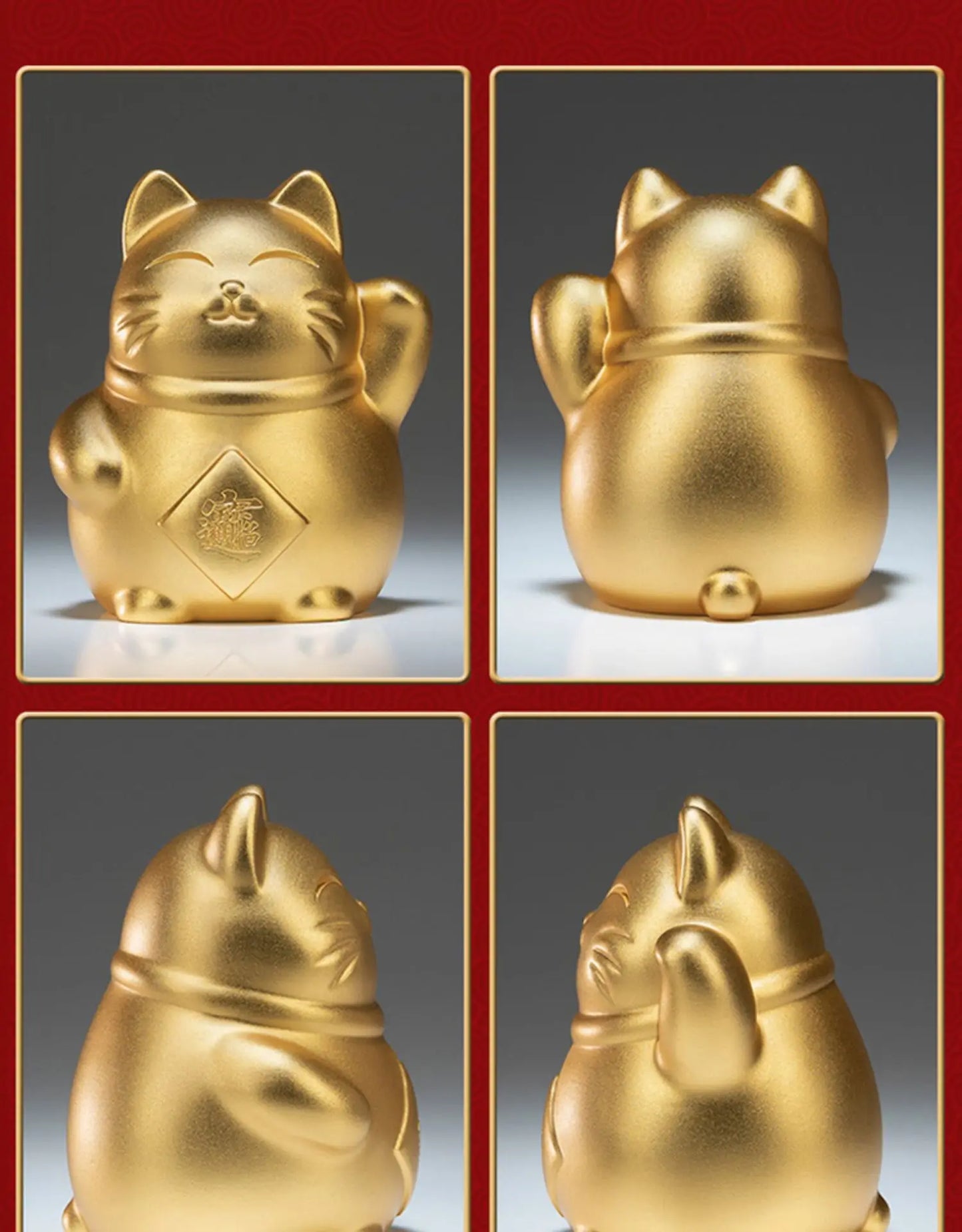 High grade gift present # HOME CAR Geomantic Mascot Bring good luck Recruit wealth Gold Lucky Cat Fortune cat copper statue