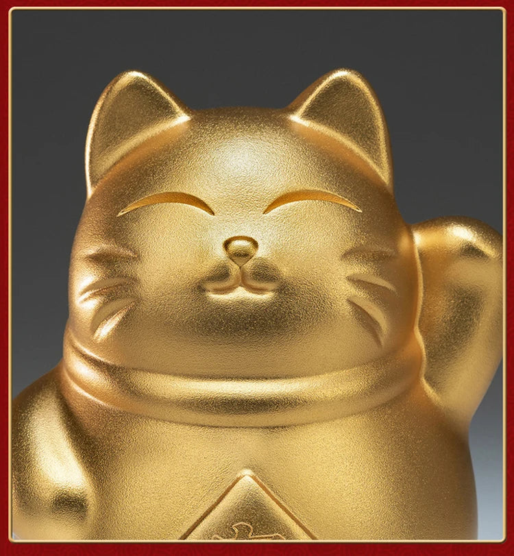 High grade gift present # HOME CAR Geomantic Mascot Bring good luck Recruit wealth Gold Lucky Cat Fortune cat copper statue