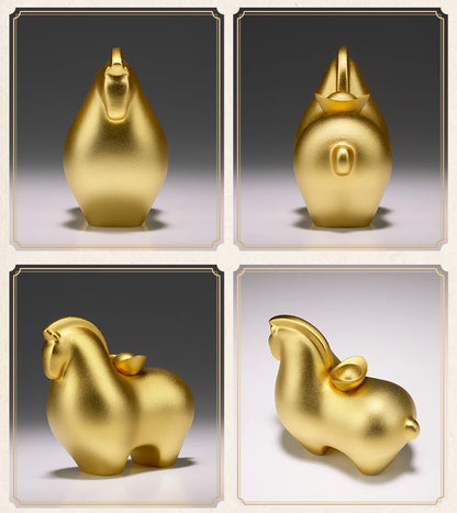 High grade gift present HOME CAR Geomantic Mascot Bring good luck Recruit wealth Gold Lucky Fortune horse copper statue FREESHIP