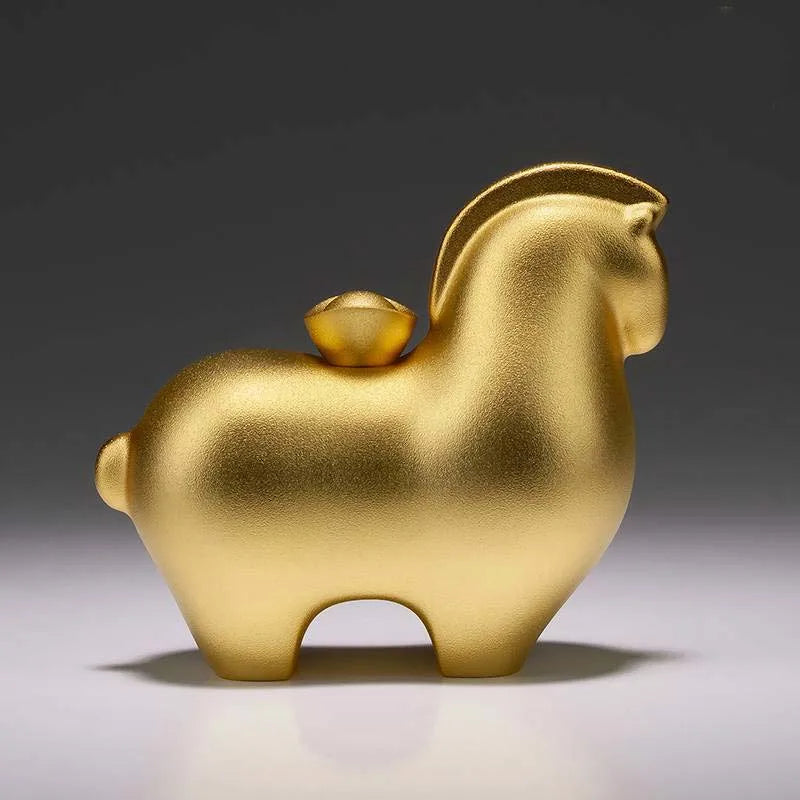 High grade gift present HOME CAR Geomantic Mascot Bring good luck Recruit wealth Gold Lucky Fortune horse copper statue FREESHIP
