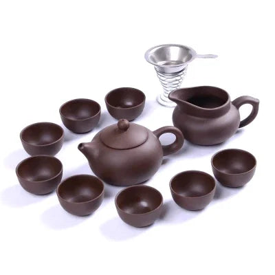 High quality Kung Fu Tea Set Yixing Teapot Handmade Purple Clay Tea Pot Cup Set ,Zisha Ceramic Chinese Tea Ceremony Gift