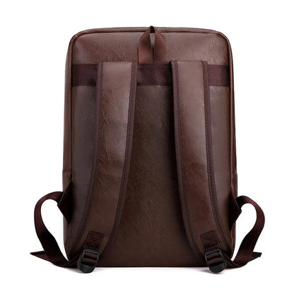 High-quality Multifunctional Men Backpack PU Leather Backbag Luxury Waterproof Portable Travel Bag For Male