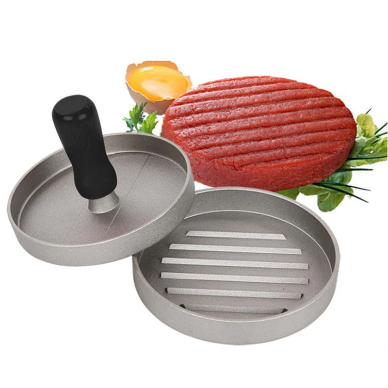 High quality Round Shape Hamburger Press Aluminum Alloy 11 cm Hamburger Meat Beef Grill Burger Press Kitchen Food Mold