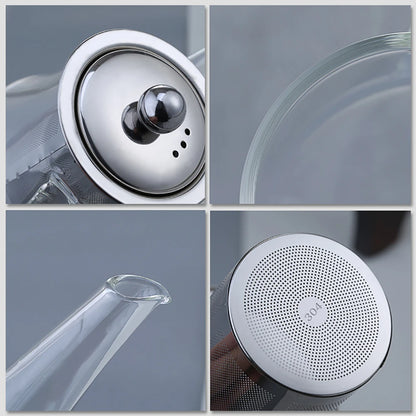High quality Tea Infuser Pot Heat-resistant Glass Teapot Cup With Filter Flower Tea Pot Oolong Puer Kettle Glass Coffee Tea Pot