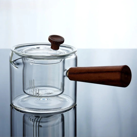 High quality heat-resistant glass teapot Chinese tea set Kung Fu Pu'er teapot coffee milk juice pot built-in glass tea leak