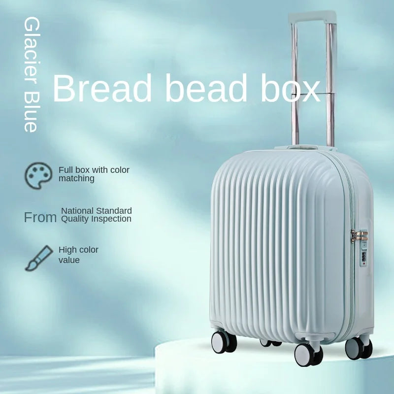 High-value bread suitcase, 18-inch ultra-light cabin suitcase, women's small lockbox, men's 20-inch trolley luggage