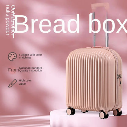 High-value bread suitcase, 18-inch ultra-light cabin suitcase, women's small lockbox, men's 20-inch trolley luggage