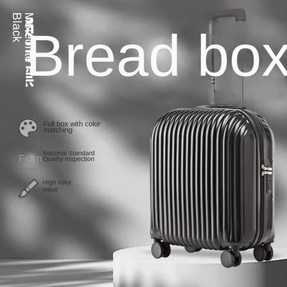 High-value bread suitcase, 18-inch ultra-light cabin suitcase, women's small lockbox, men's 20-inch trolley luggage