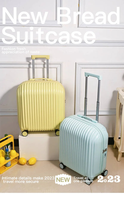 High-value bread suitcase, 18-inch ultra-light cabin suitcase, women's small lockbox, men's 20-inch trolley luggage