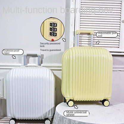 High-value bread suitcase, 18-inch ultra-light cabin suitcase, women's small lockbox, men's 20-inch trolley luggage