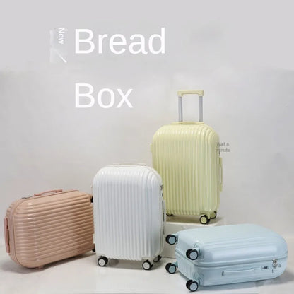 High-value bread suitcase ultra-light pressure-resistant boarding female small password box male 20-inch pull rod travel luggage
