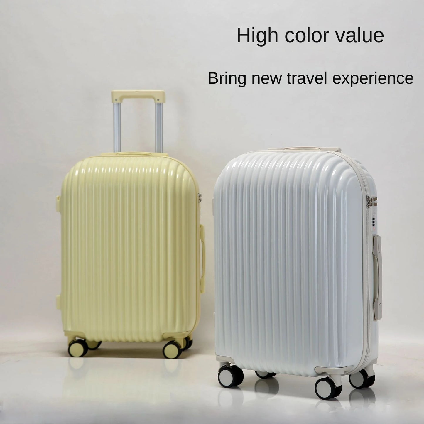 High-value bread suitcase ultra-light pressure-resistant boarding female small password box male 20-inch pull rod travel luggage