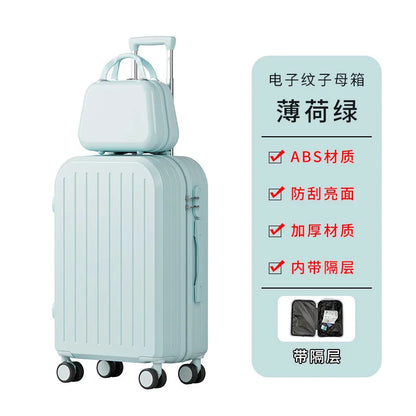 High-value small luggage boarding box 20 inch student travel universal wheel mute mother luggage case