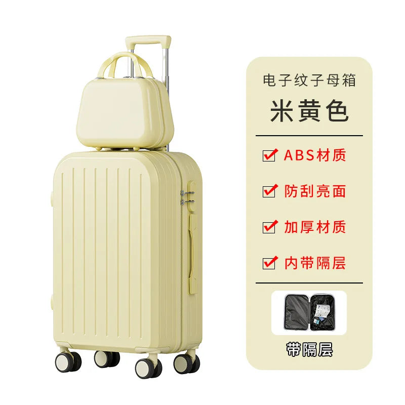 High-value small luggage boarding box 20 inch student travel universal wheel mute mother luggage case