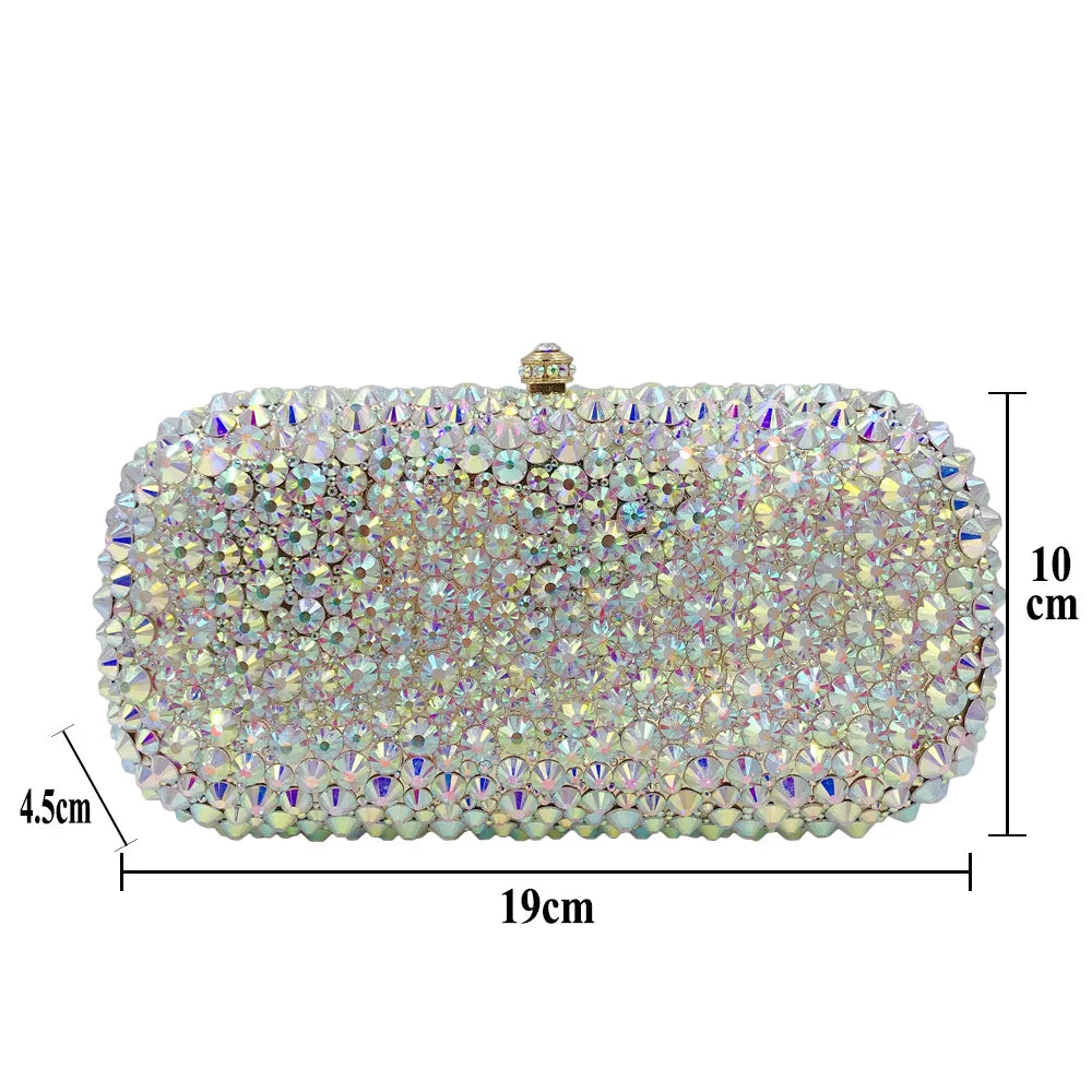 Highend luxury women Hand-inlaid with diamond crystals evening party luxury clutches bridal wedding party elegant crystal purses