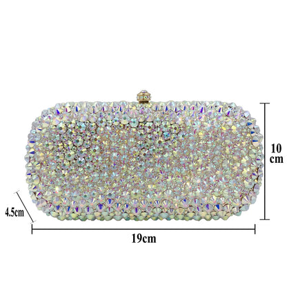 Highend luxury women Hand-inlaid with diamond crystals evening party luxury clutches bridal wedding party elegant crystal purses