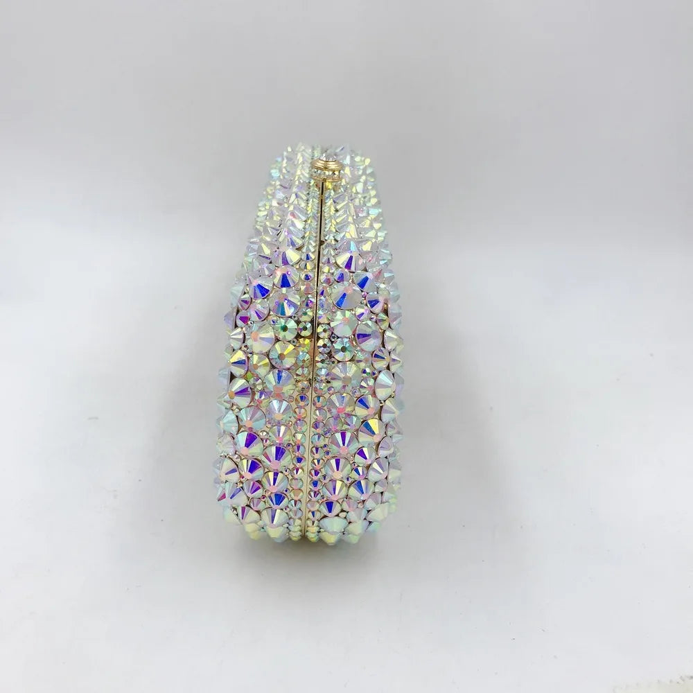 Highend luxury women Hand-inlaid with diamond crystals evening party luxury clutches bridal wedding party elegant crystal purses